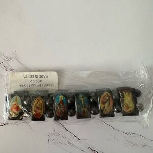 Religious Beaded Stretched Bracelet Unisex Brand New